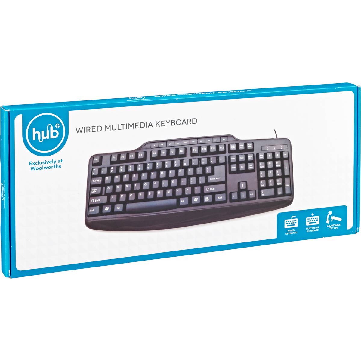 Hub Keyboard Wired Multimedia Each | Woolworths