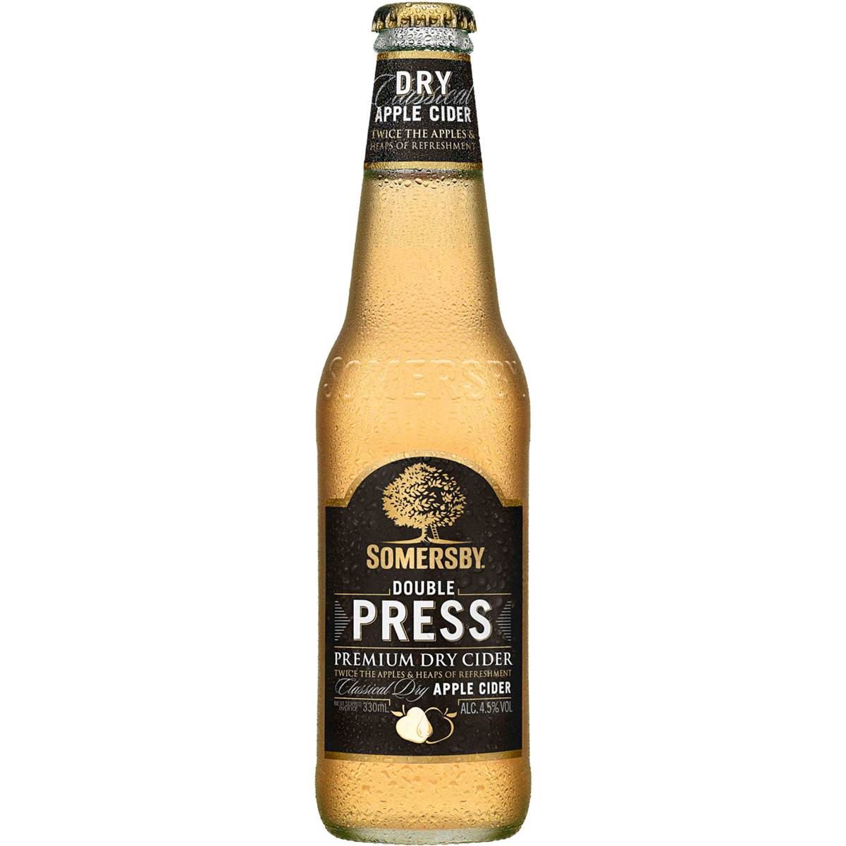 Somersby Apple Cider Double Press Prem Dry Bottle 330ml Single Woolworths