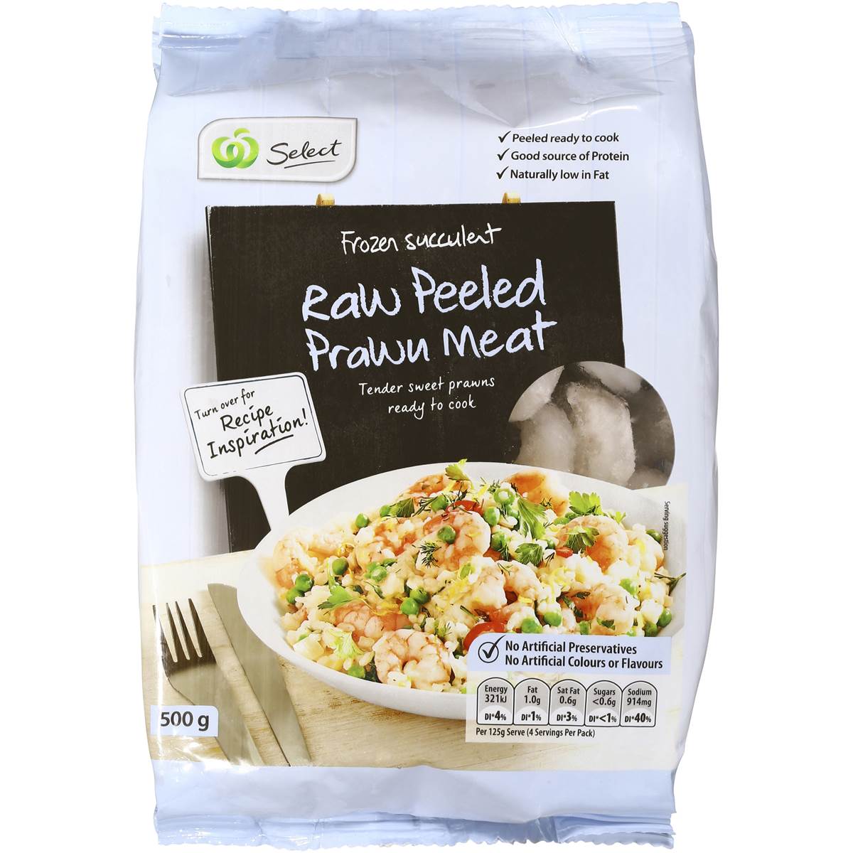 Woolworths Select Prawns Green Meat 500g Woolworths