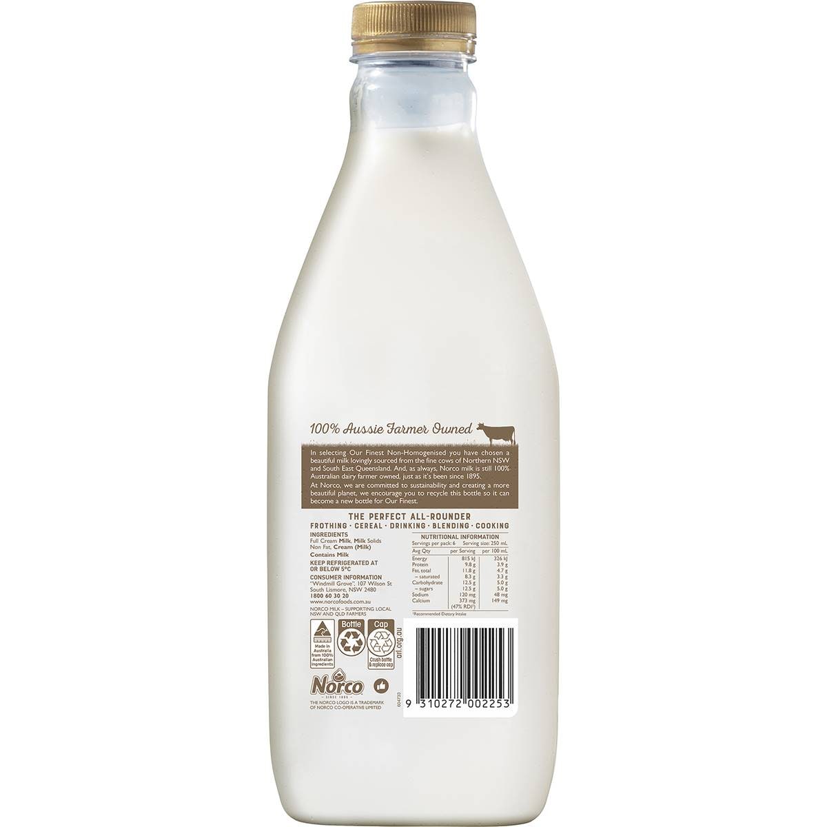 Norco Our Finest Unhomogenised Milk 1.5l Woolworths