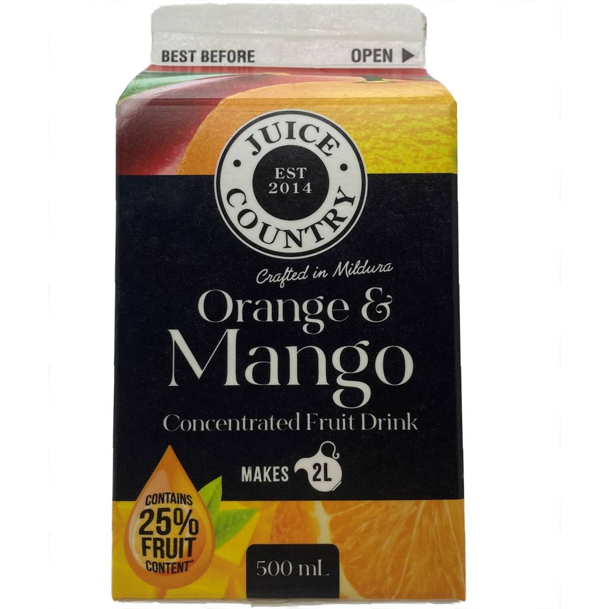 Juice Country Orange & Mango Concentrate 500ml Woolworths