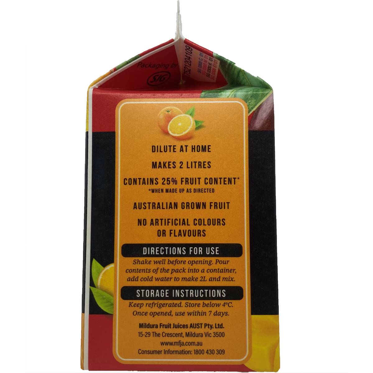 Juice Country Orange & Mango Concentrate 500ml Woolworths
