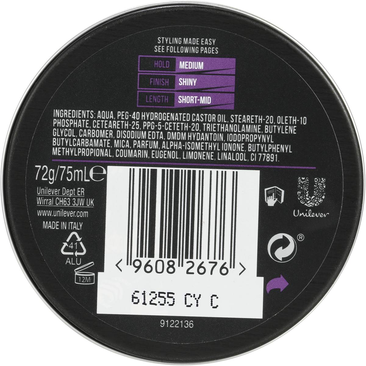 Lynx Hair Styling Wax Clean Cut Look 75ml Woolworths