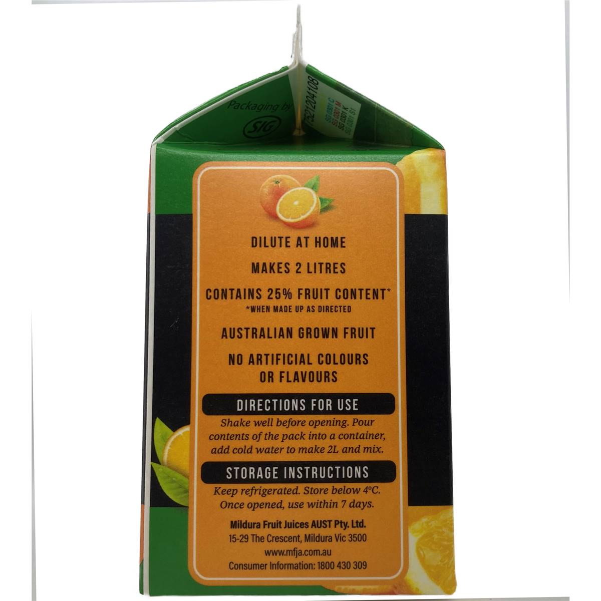 Juice Country Orange Concentrate 500ml Woolworths