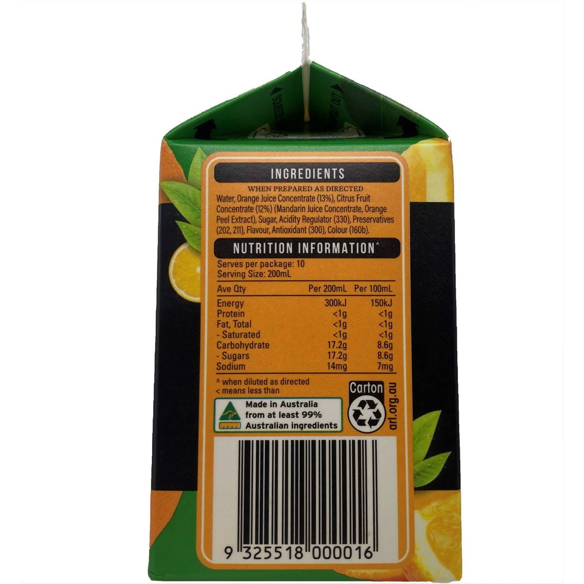 Juice Country Orange Concentrate 500ml Woolworths