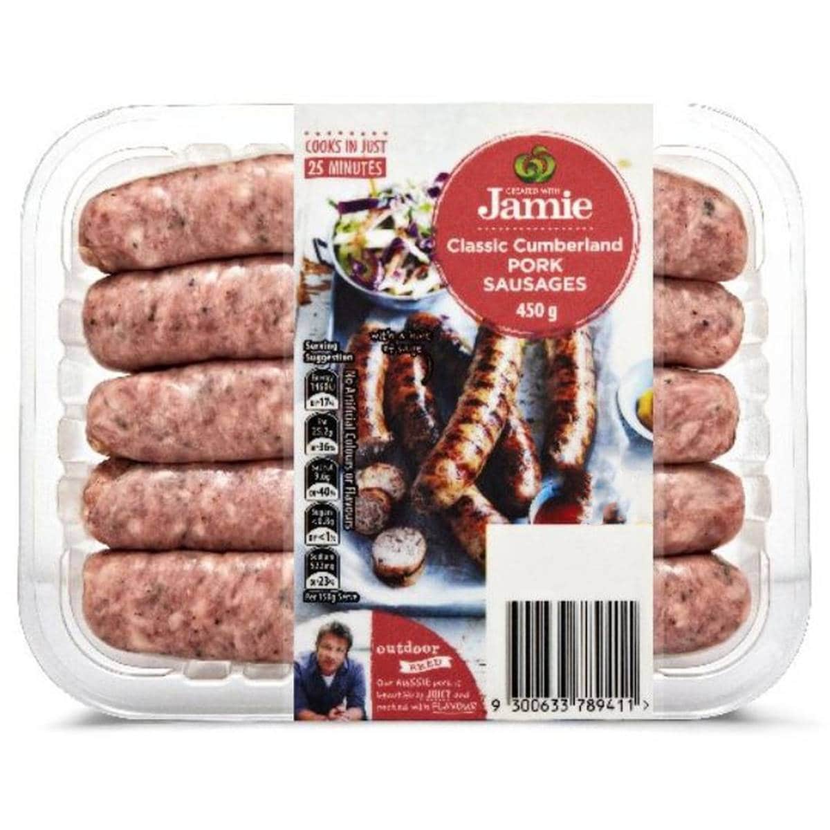 Created With Jamie Pork Sausages Classic Cumberland 450g Woolworths