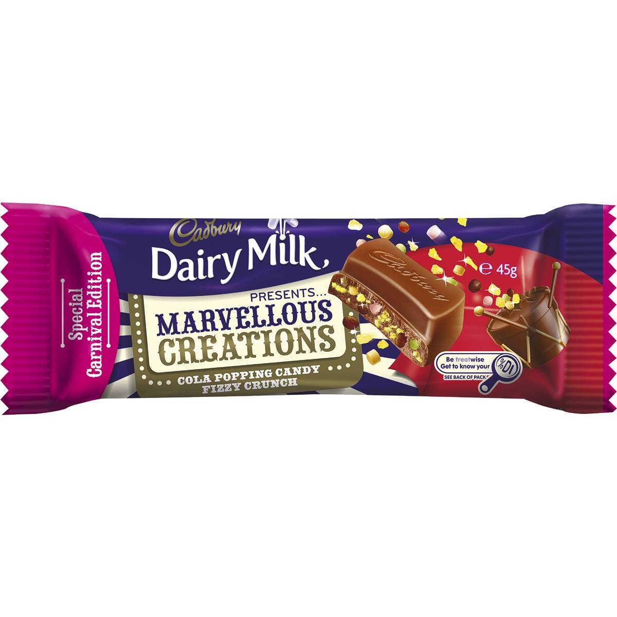 Cadbury Dairy Milk Marvellous Creations Popping Cola Candy 45g Bar