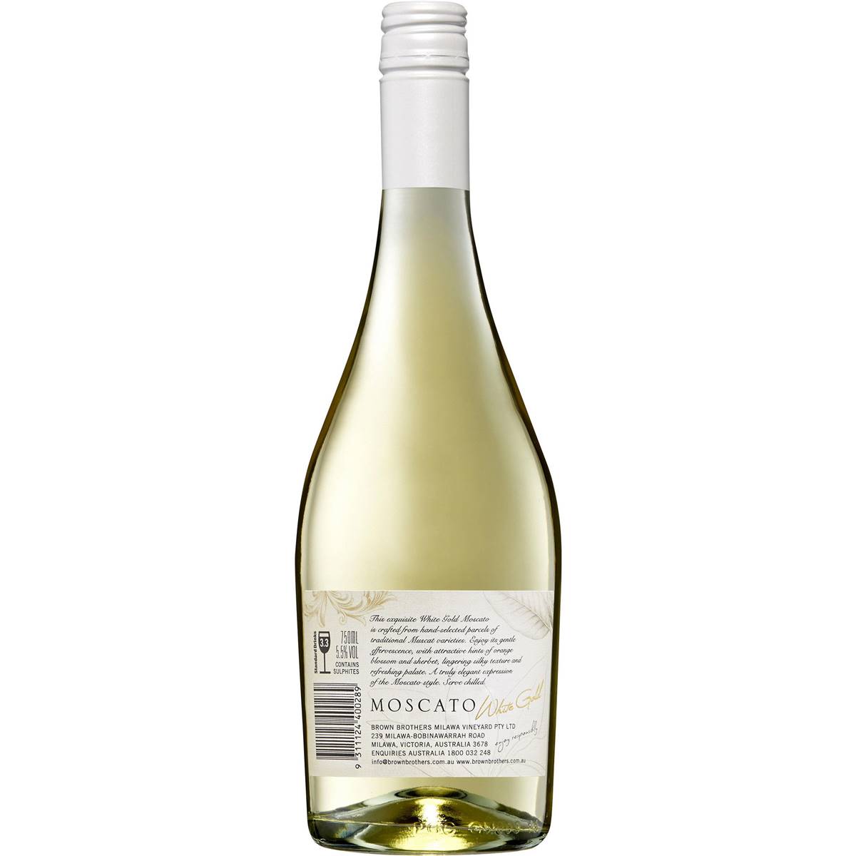 Brown Brothers Moscato White Gold Moscato 750ml | Woolworths