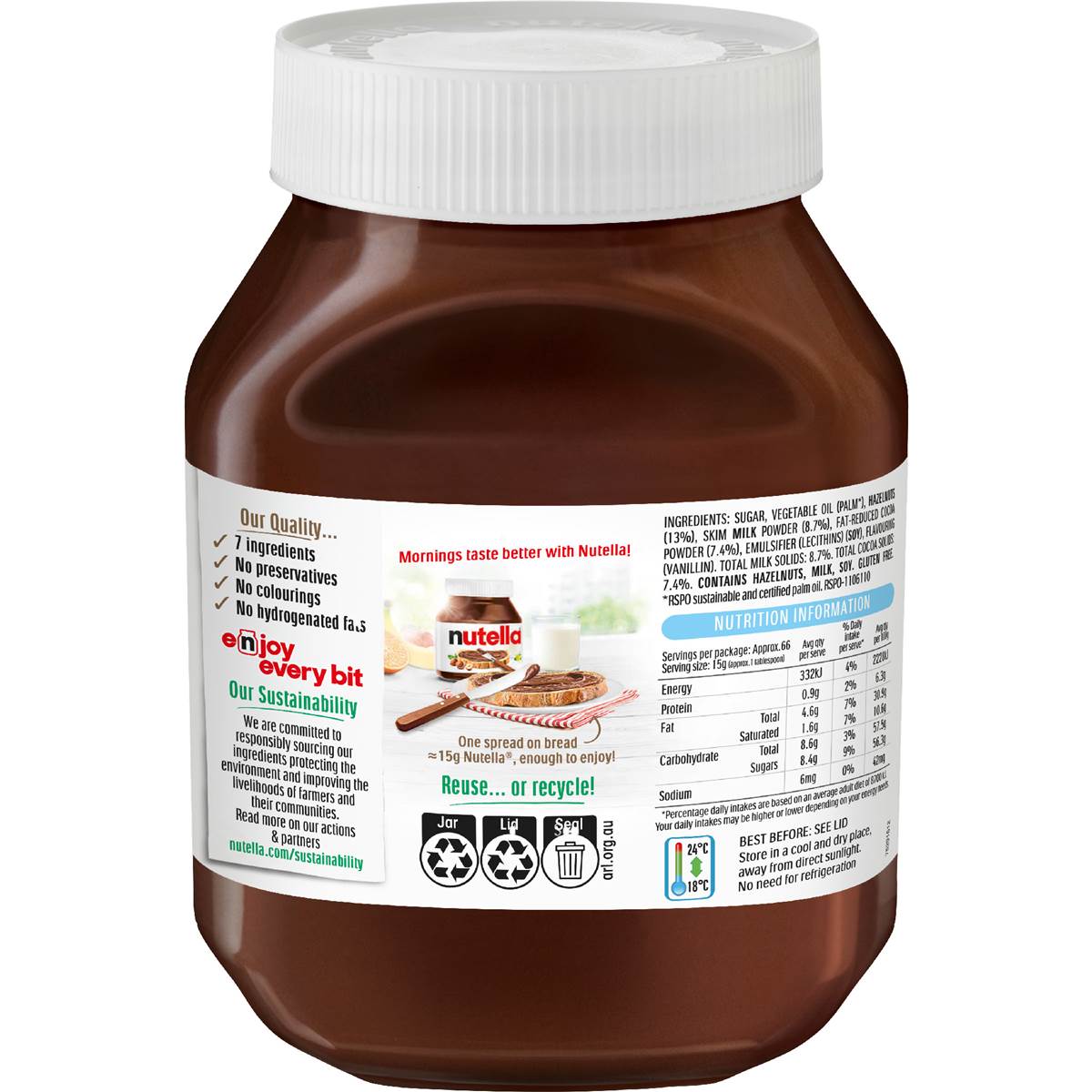 Nutella Hazelnut Chocolate Spread 1kg Woolworths