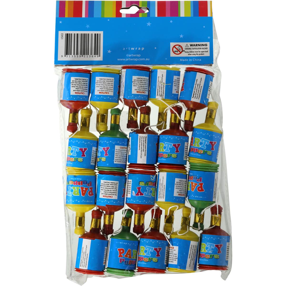 Artwrap Party Noisemaker Poppers 20 Pack Woolworths
