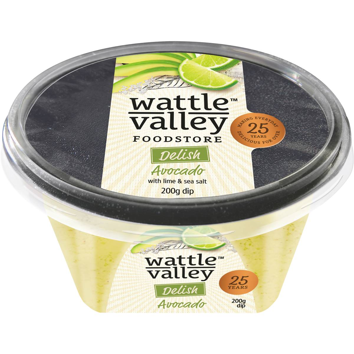 Wattle Valley Dip Delish Avocado & Lime 200g Woolworths