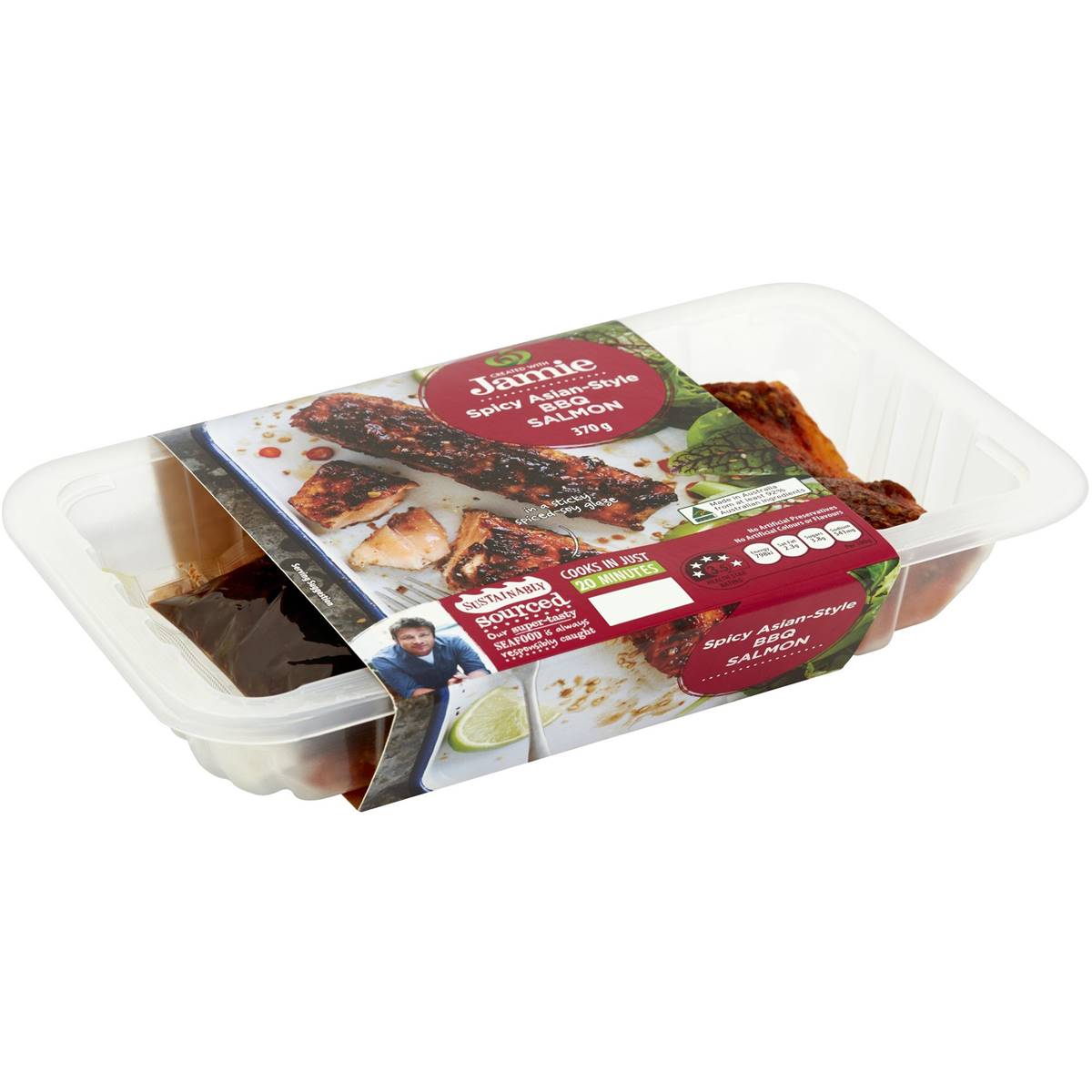 Created With Jamie Spicy Asian Style Bbq Salmon 374g Woolworths