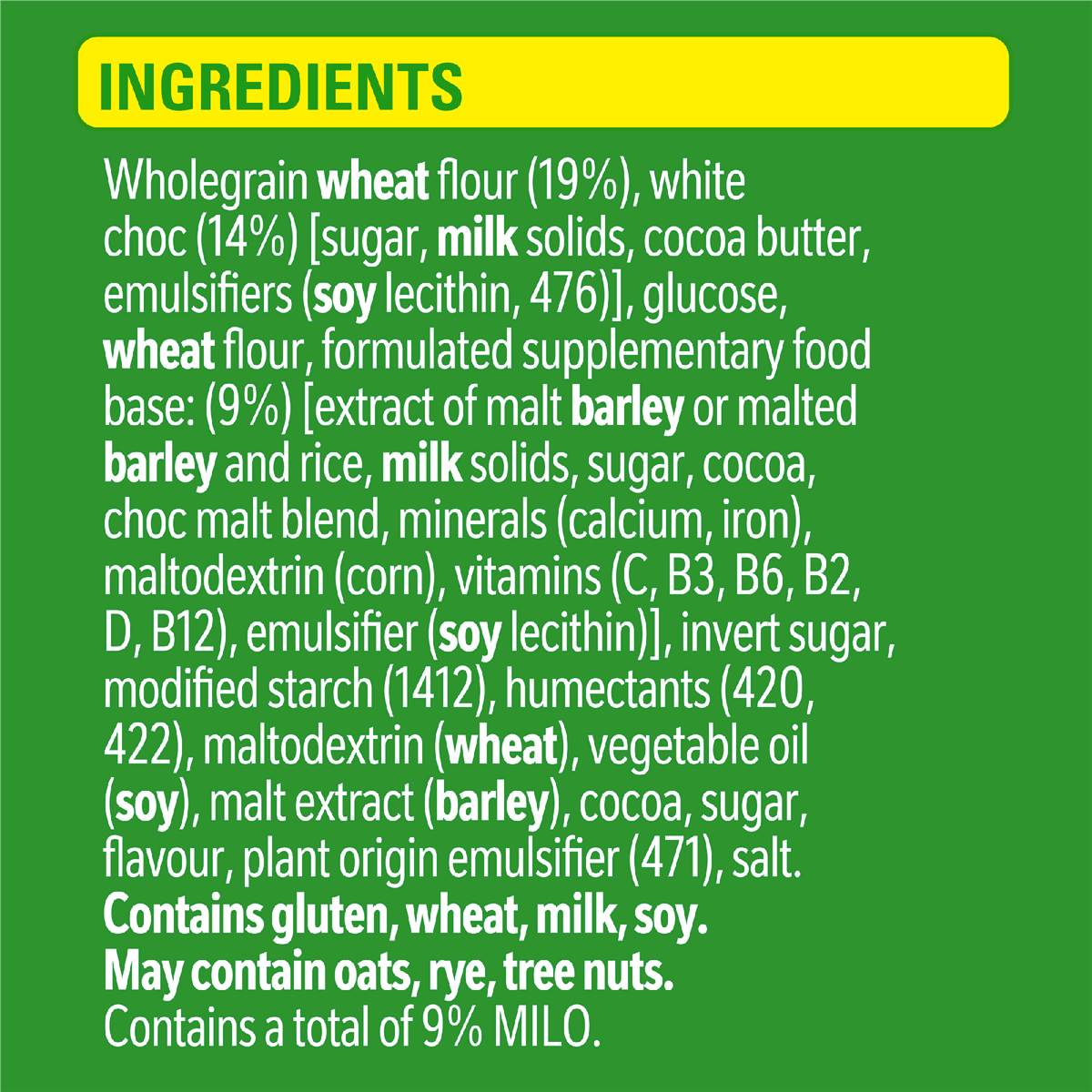 Nestle Milo Dipped Snack Bars With White Chocolate 10 Pack Woolworths