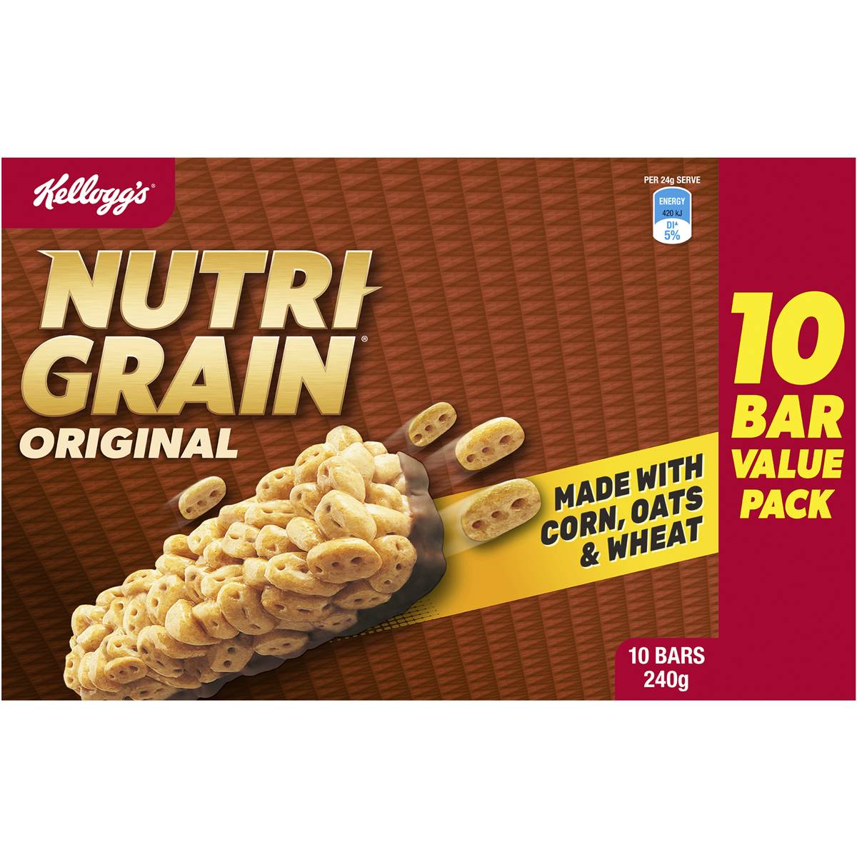 Kellogg S Nutri Grain Original Cereal Snack Bars Pack Woolworths