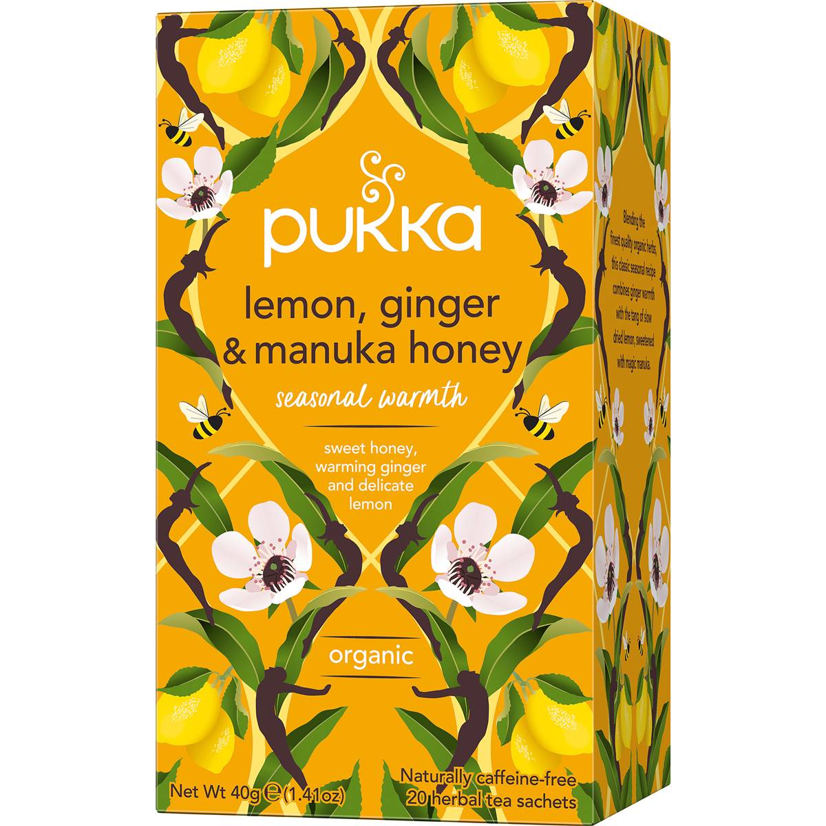 Pukka Tea Bags Lemon Ginger Manuka Honey 20 Pack Woolworths