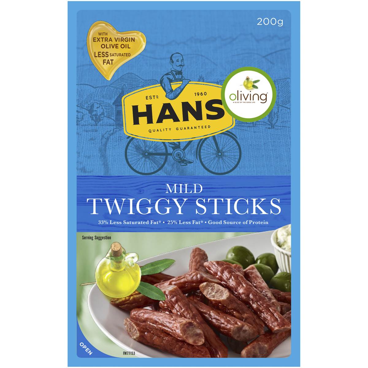 Oliving By Hans Twiggy Mild Sticks 200g Woolworths
