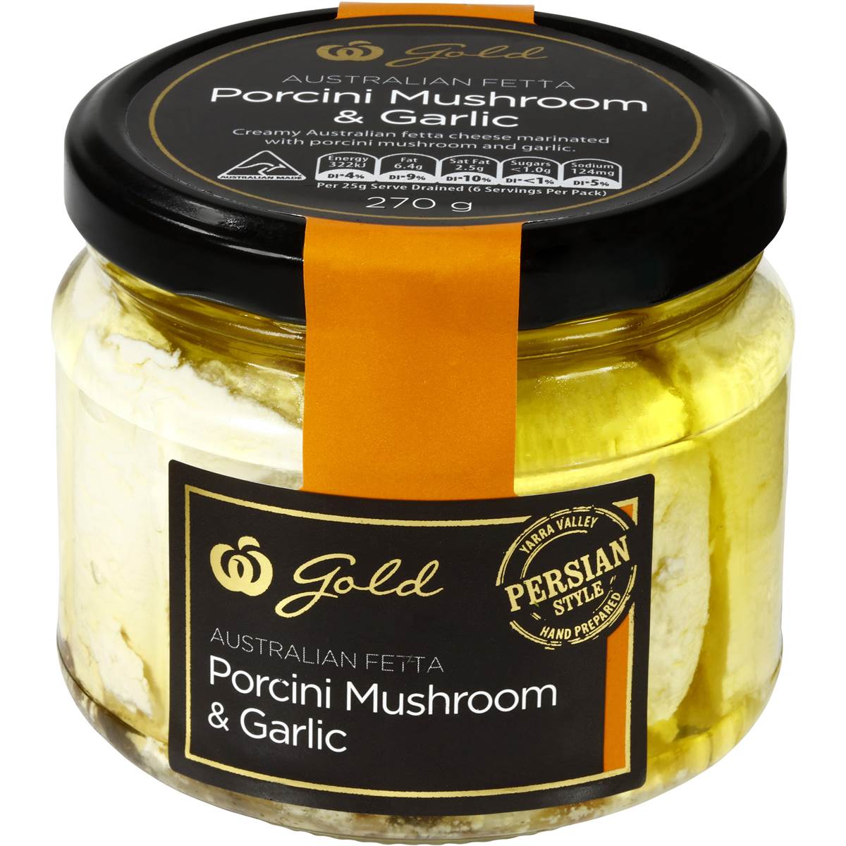 Woolworths Gold Porcini Mushroom Fetta Cheese 270g Woolworths