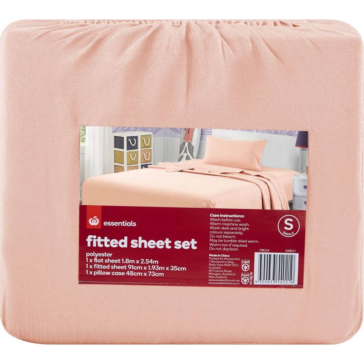 Inspire Microfibre Fitted Sheet Set Single Bed Each Woolworths