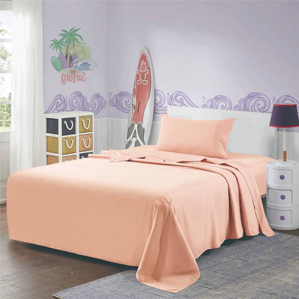 Inspire Microfibre Fitted Sheet Set Single Bed Each Woolworths