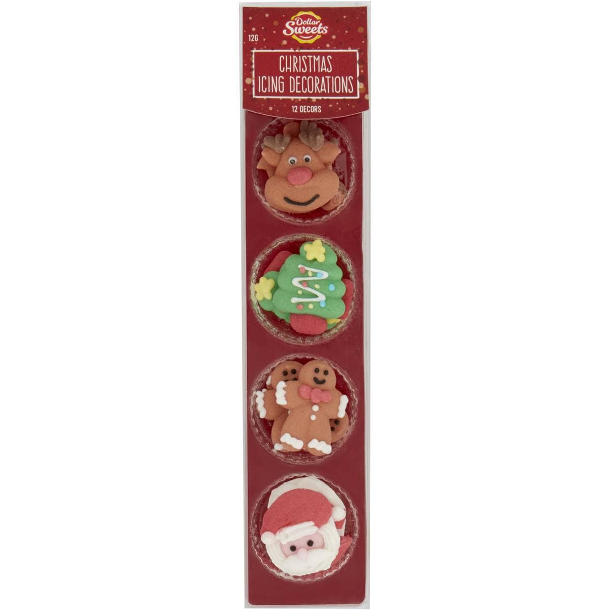 Dollar Sweets Christmas Icing Decorations 2d 12 Pack Woolworths