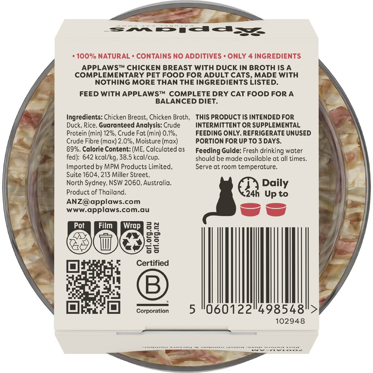Applaws Cat Pot Chicken & Duck 60g | Woolworths