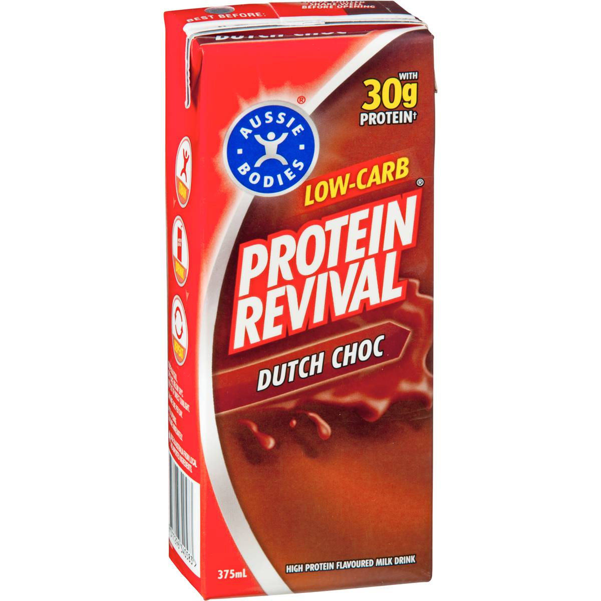 Aussie Bodies Protein Revival Low Carb Dutch Choc 375ml Woolworths