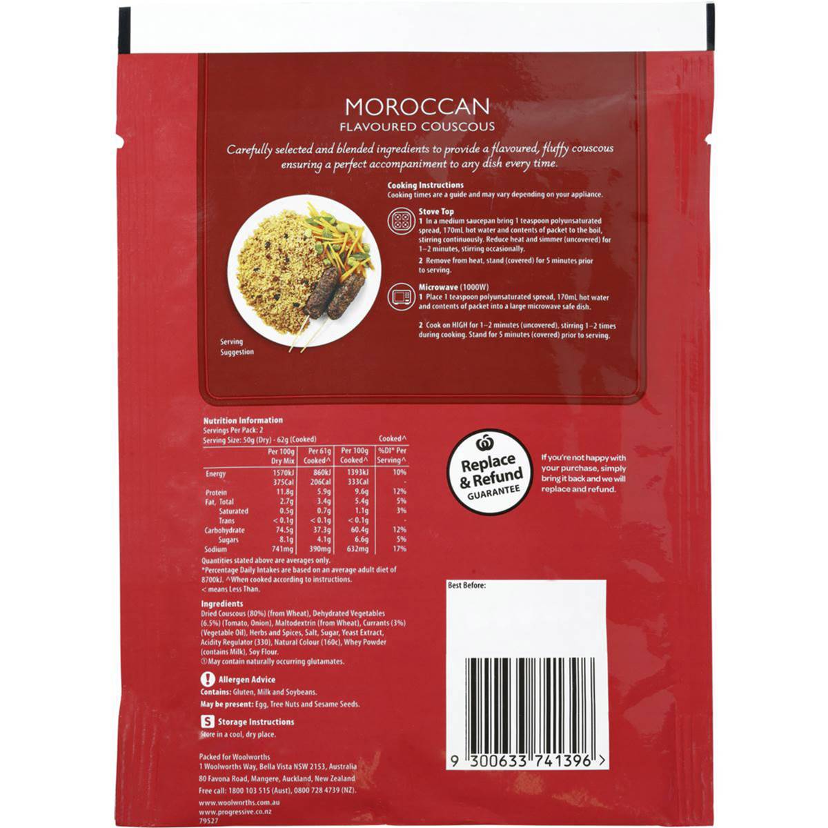 Select Moroccan Couscous 100g Woolworths