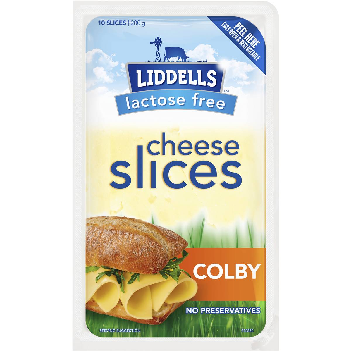 Liddells Lactose Free Colby Cheese Slices