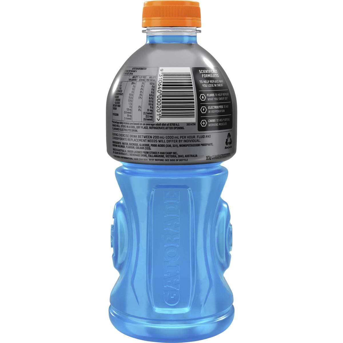 Gatorade Sports Drinks Blue Bolt Electrolyte Hydration Bottle 1l