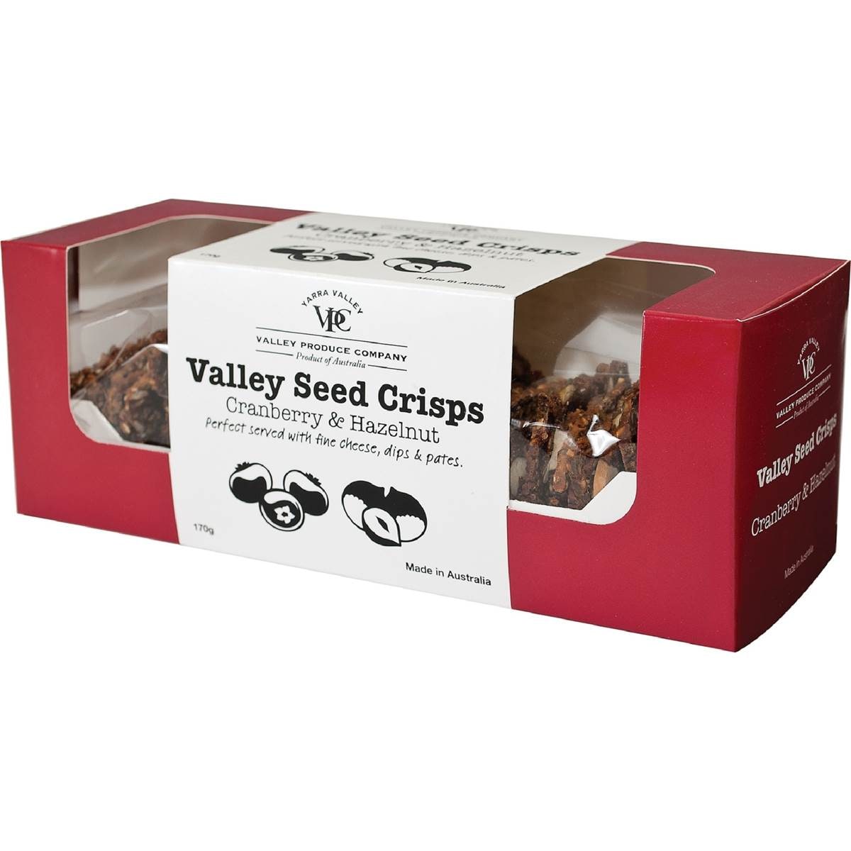 Valley Produce Company Seed Crisps Cranberry & Hazelnut 170g Woolworths