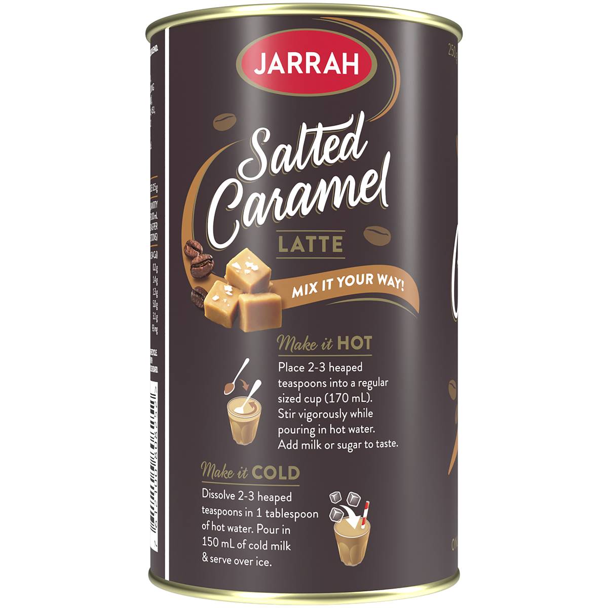 Jarrah Salted Caramel Latte Instant Coffee 250g Woolworths