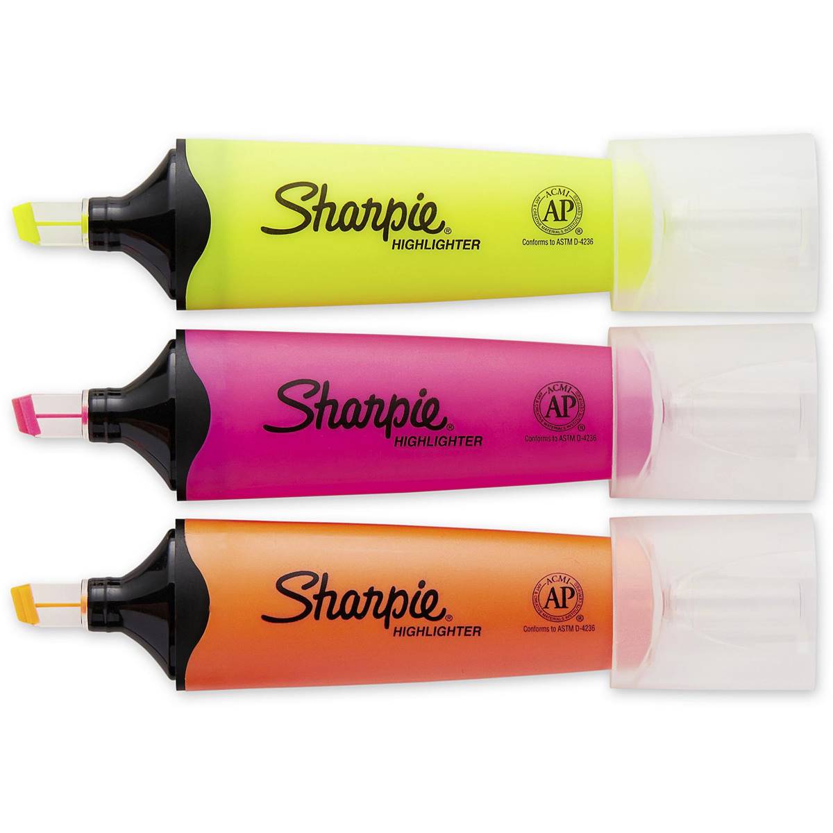 Sharpie Marker Clear View Highlighter 3 Pack Woolworths