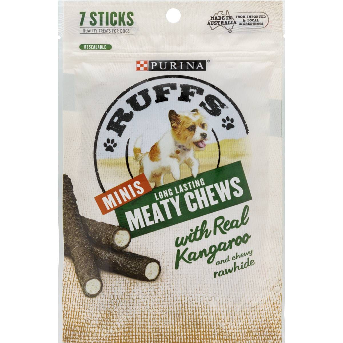 Ruffs Treat Mini Meaty Chews Kangaroo 7pk | Woolworths