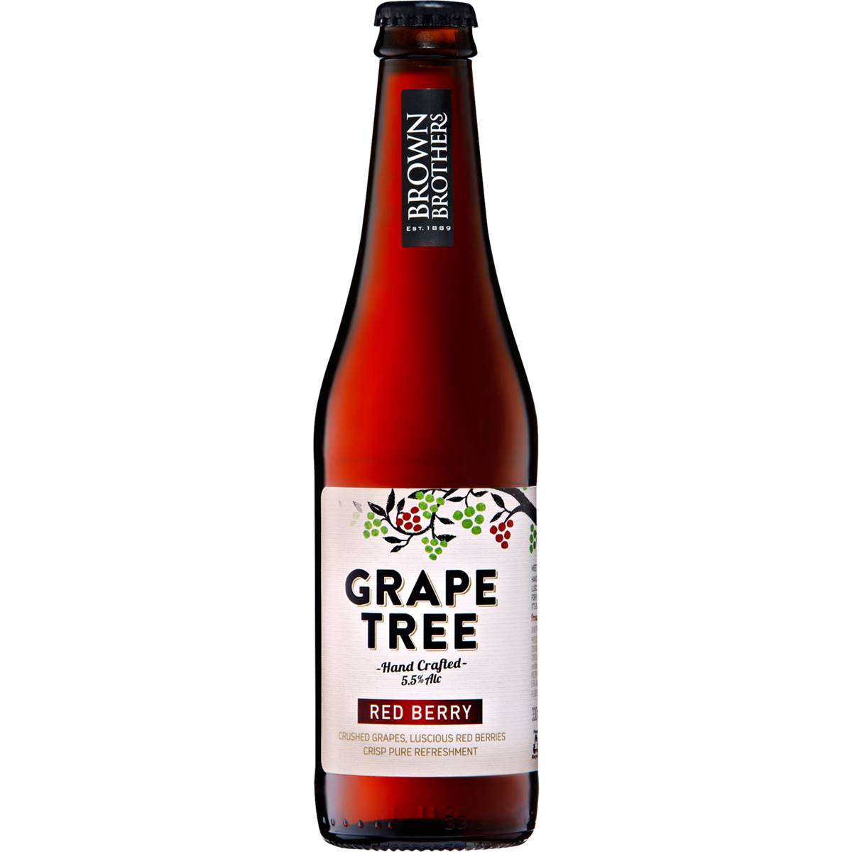 Brown Brothers Grape & Red Berry Cider Bottle 330ml Single Woolworths