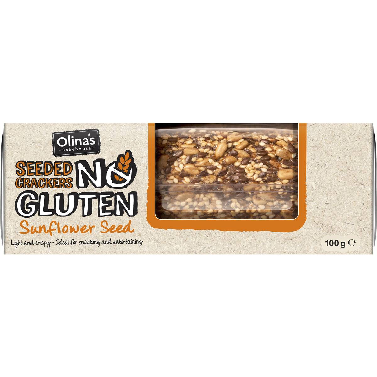 Olina's Bakehouse Gluten Free Crackers Sunflower Seed 100g Woolworths