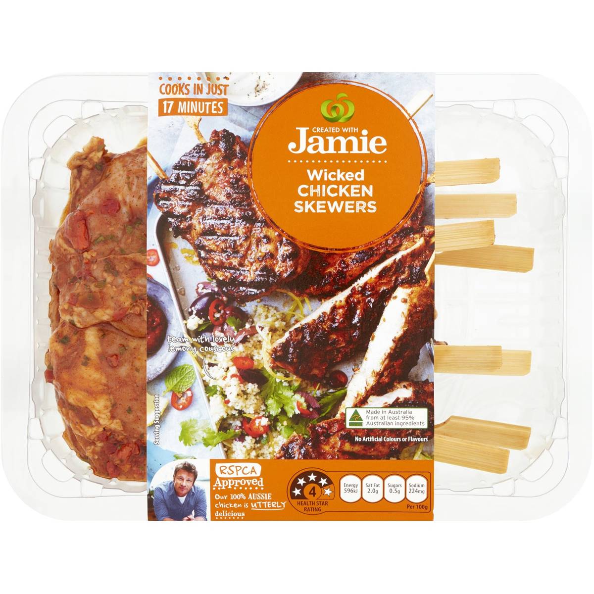 Created With Jamie Skewers Wicked Chicken 450g 550g Woolworths
