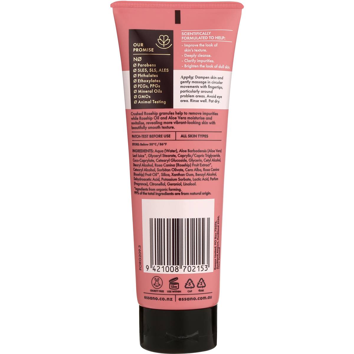 Essano Rosehip Facial Exfoliator Gentle 100ml Woolworths
