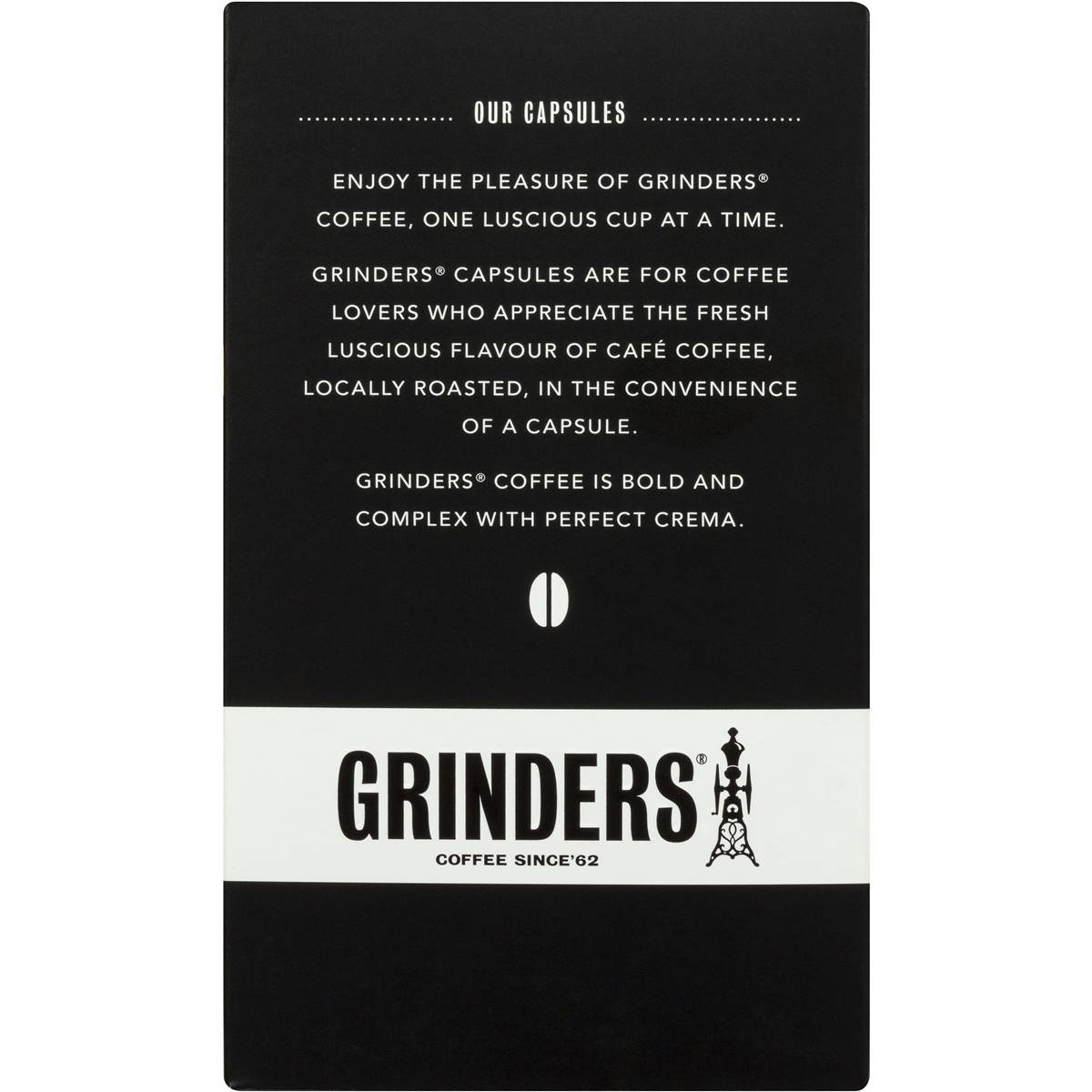 Grinders Coffee Capsules Crema 10 Pack Woolworths