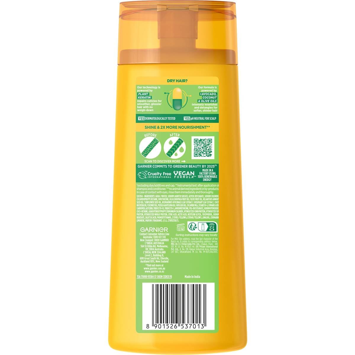 Garnier Fructis Nutrirepair 3 Shampoo 315ml Woolworths