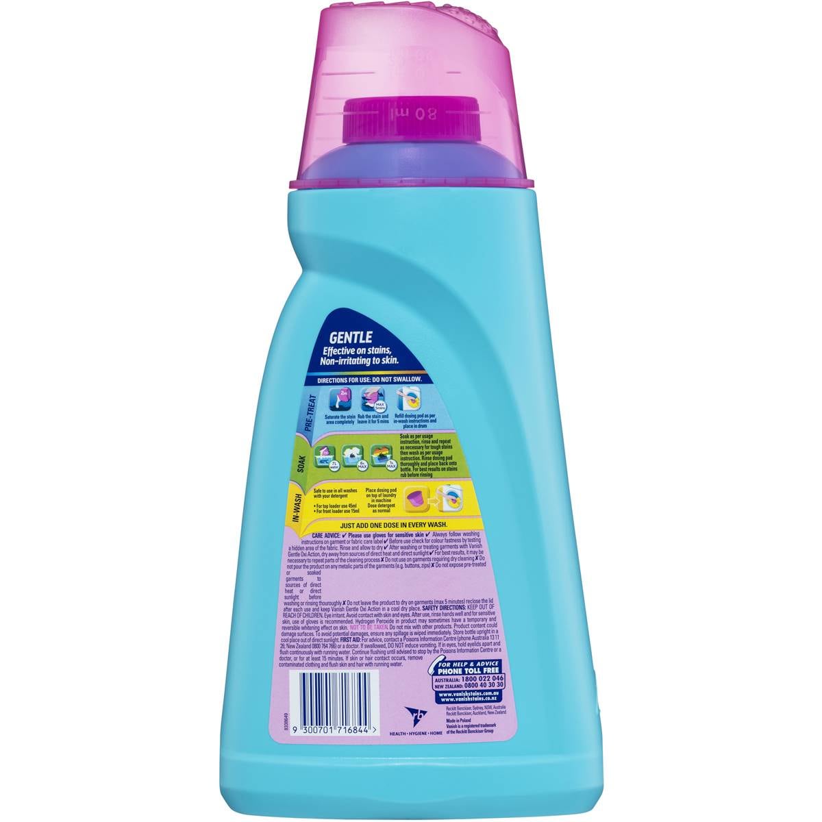 Vanish Napisan Stain Remover Gentle Gel 950ml Woolworths