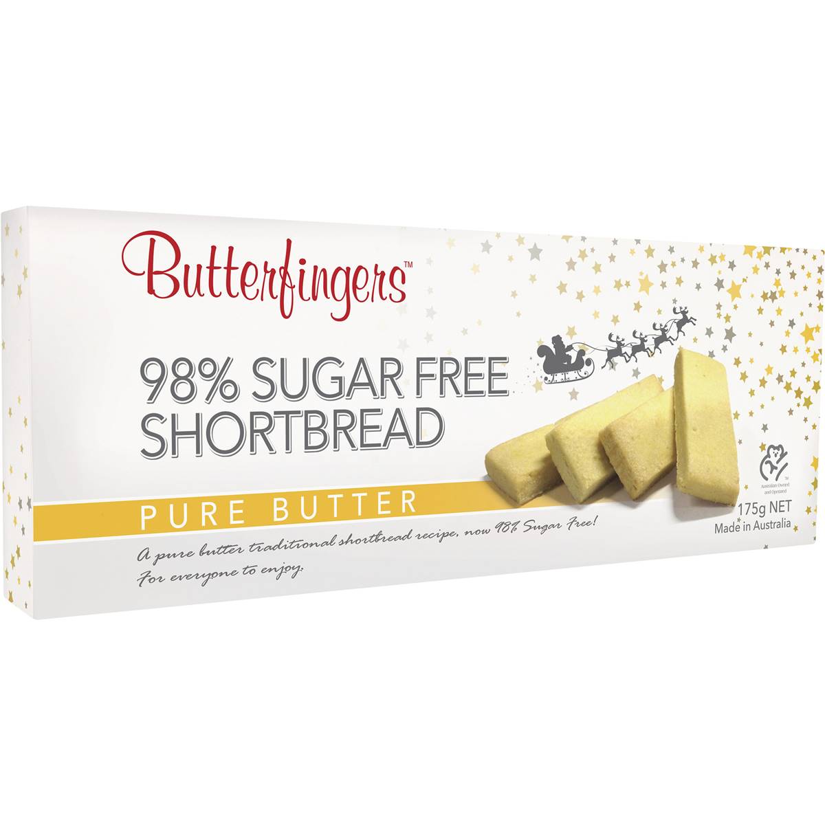 Butterfingers Sugar Free Pure Butter Shortbread 175g Woolworths