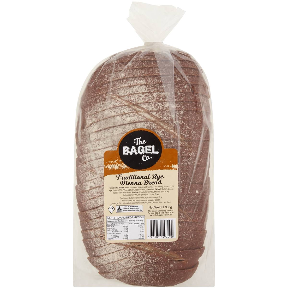 The Bagel Co. Rye Sourdough 900g Woolworths