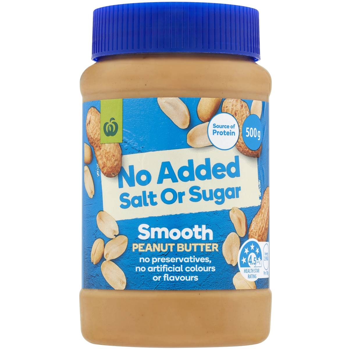 Woolworths Smooth Peanut Butter No Added Sugar 500g | Woolworths