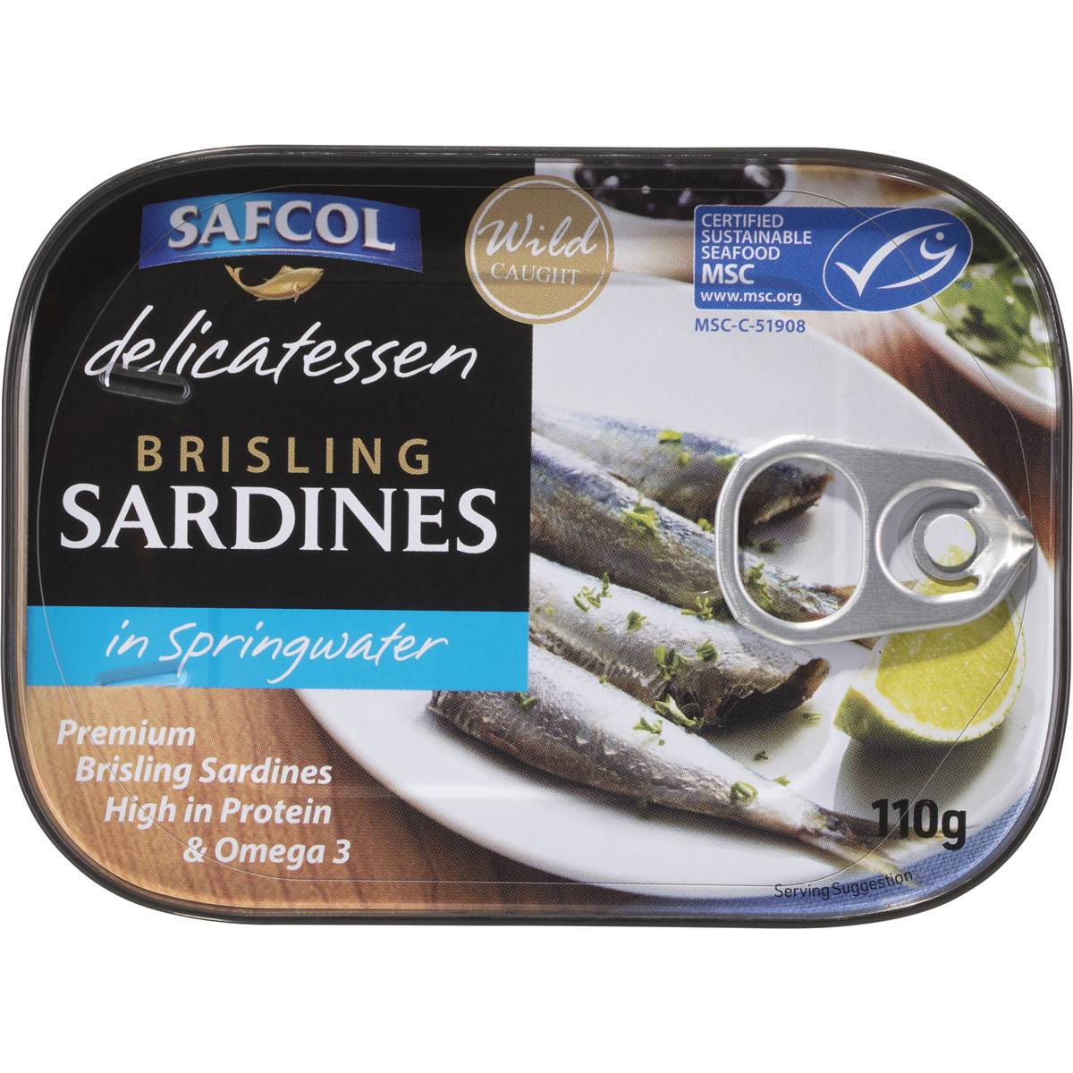 Safcol Sardines In Springwater 110g Woolworths