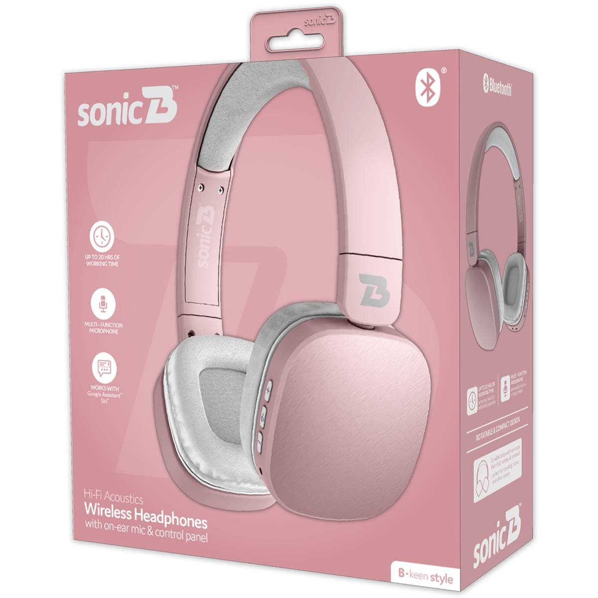 Sonic B Keen Wireless Bluetooth Headphones Each Woolworths