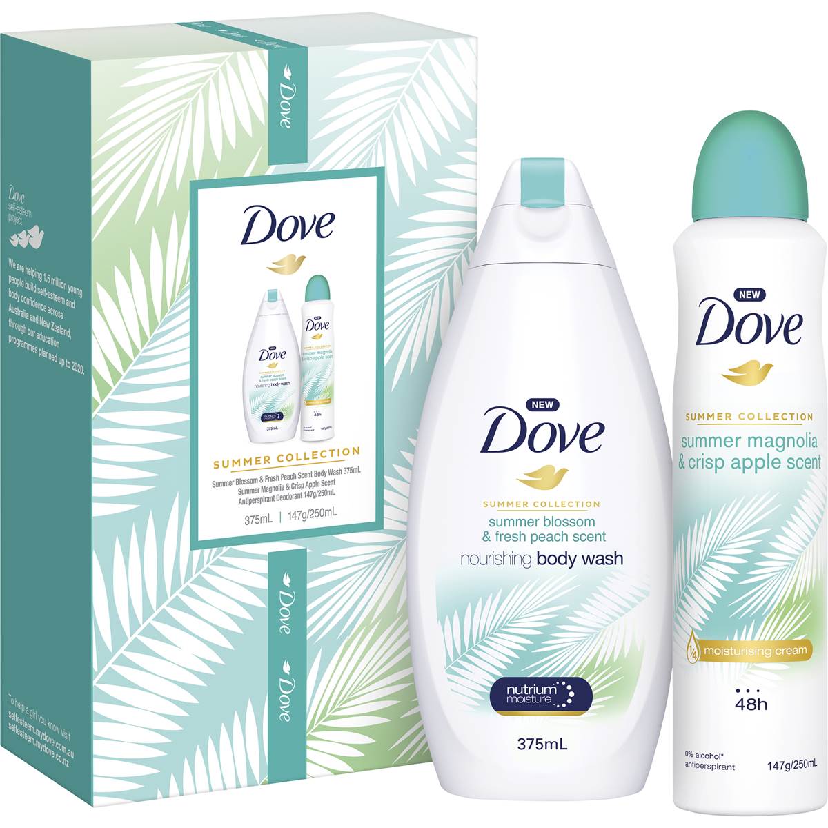 Dove Women Gift Pack Summer Anti Prespirant 250ml + Shower Gel 375ml