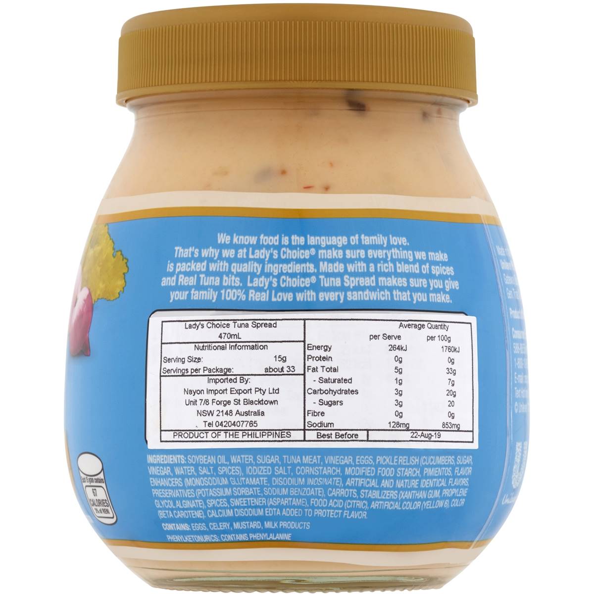 Lady's Choice Tuna Spread 470ml Woolworths