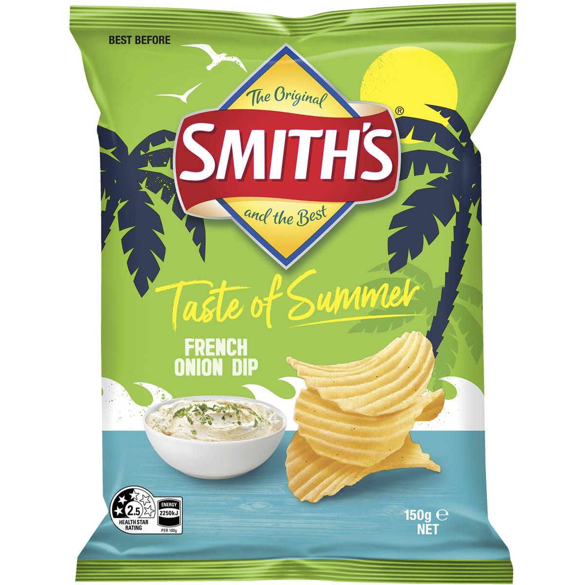 Smith's Crinkle Cut French Onion Dip 150g Woolworths