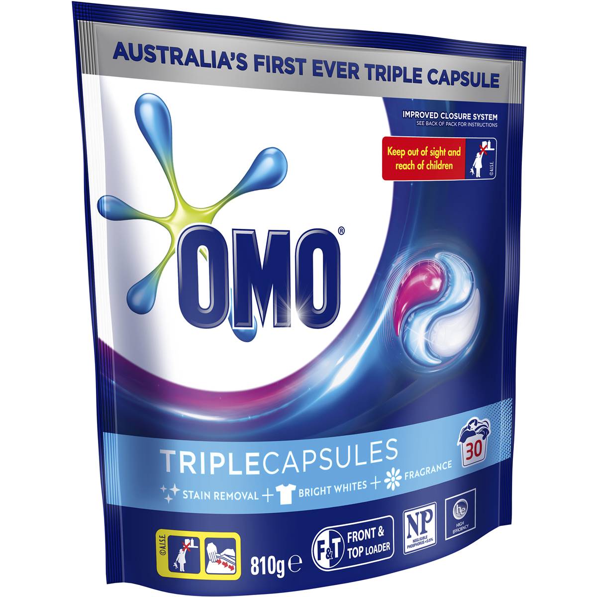 Omo Laundry Liquid Triple Capsules Active 30 Pack Woolworths