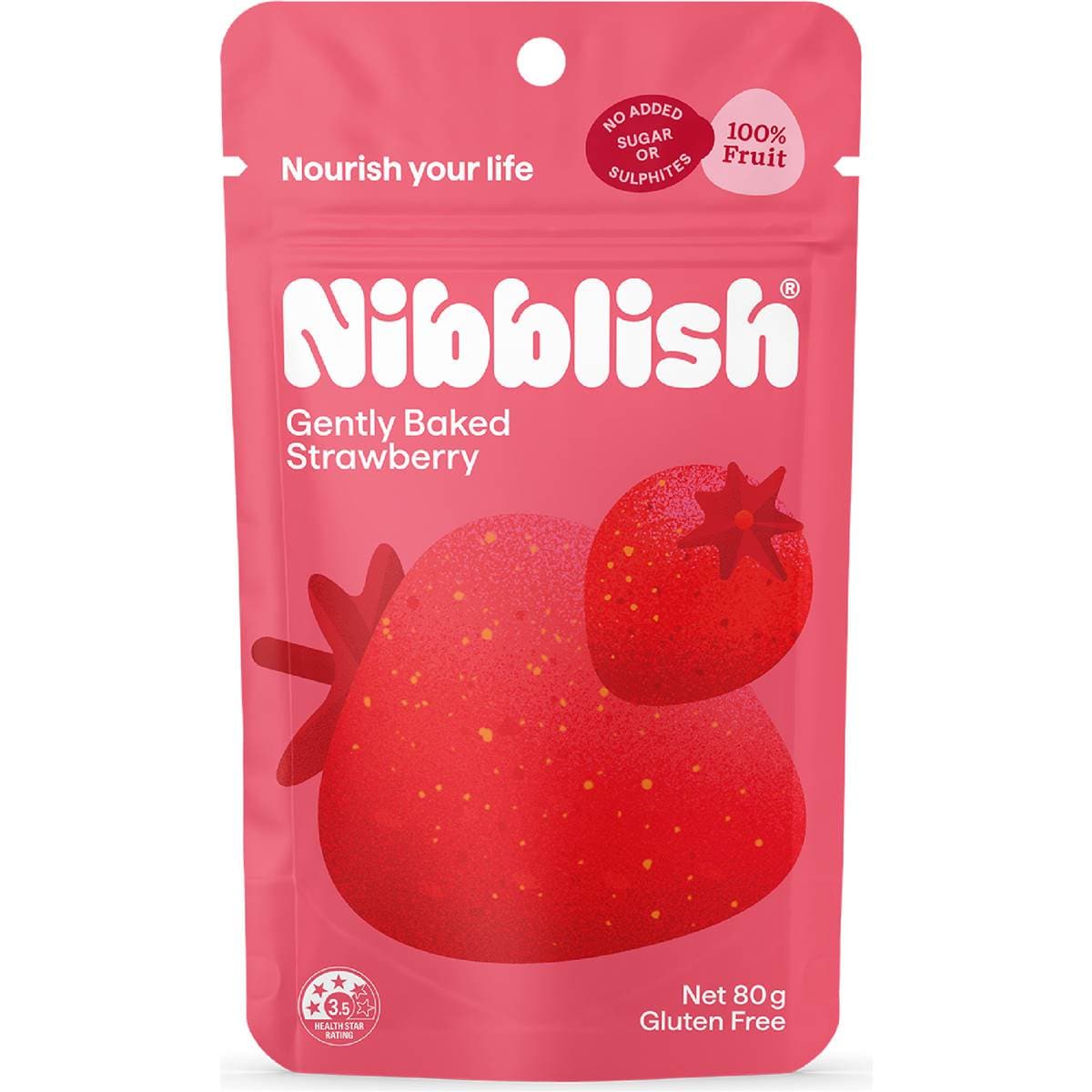 Nibblish Gently Baked Strawberry 80g